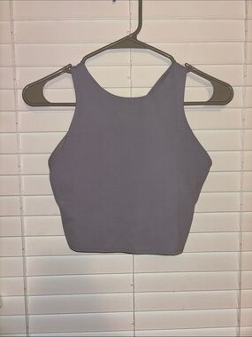 Athleta Women’s High Neck Cropped Tank Top - Lavender Gray